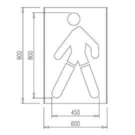 Fußgänger - aus Metall 80 cm Höhe