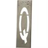 Metalstencils SET til 20 cm høje metalbogstaver - A til Z - Bogstav Q - 20 cm
