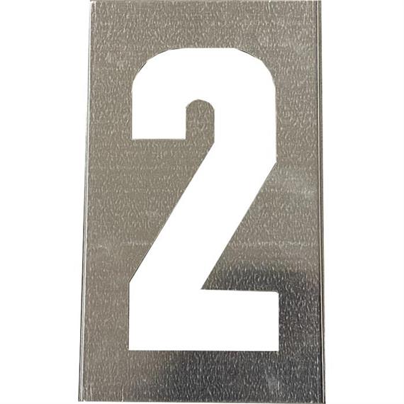 Metalstencils SET til 20 cm høje metaltal - 0 til 9 - Nummer 2