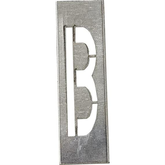 Metal stencils SET for metal letters 20 cm high - A to Z - Letter B - 20 cm