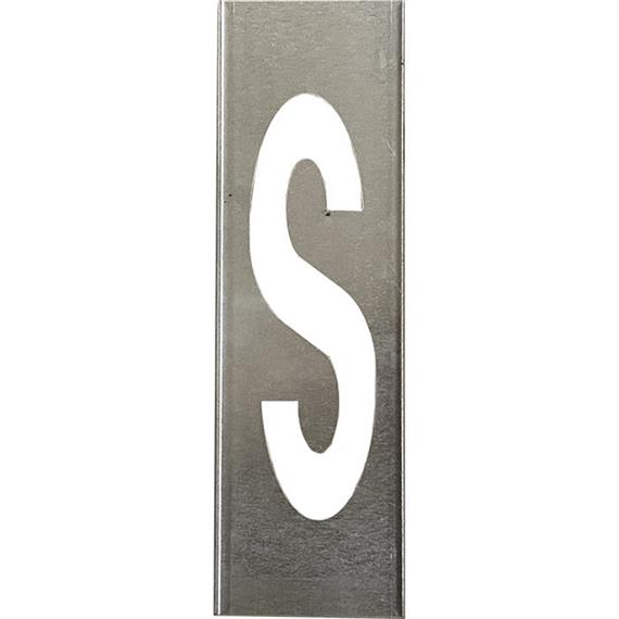 Metal stencils SET for metal letters 20 cm high - A to Z - Letter S - 20 cm