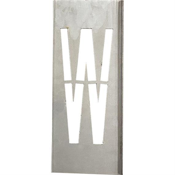 Metal stencils SET for metal letters 20 cm high - A to Z - Letter W - 20 cm