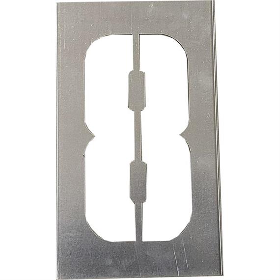 Metal stencils SET for metal numbers 20 cm high - 0 to 9 - Number 8