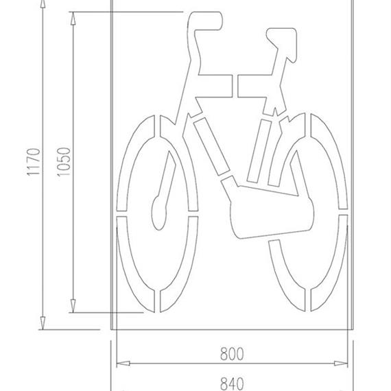 Stencil for bicycle 80 x 105 cm