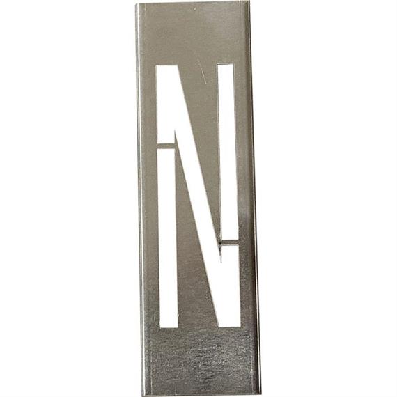 Metallist šabloonid SET metallist tähtedele 20 cm kõrgusele - A-Z - Täht N - 20 cm