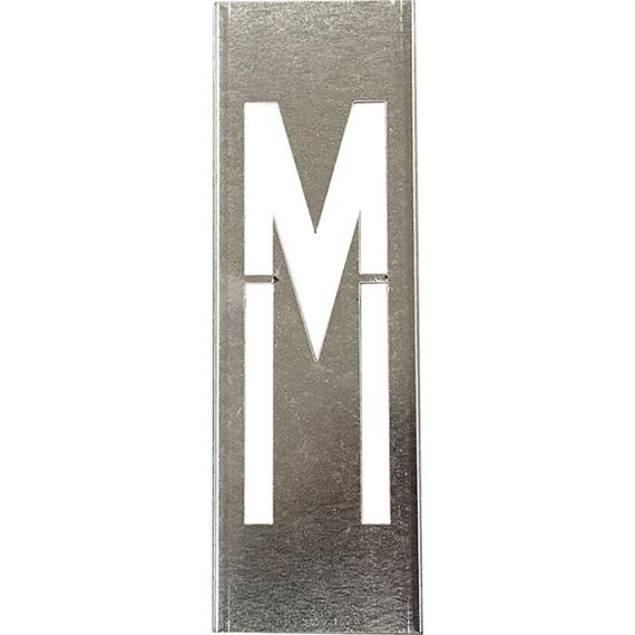 Pochoirs métalliques SET pour lettres en métal hauteur 20 cm - A à Z - Lettre M - 20 cm