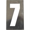 Metalinių šablonų rinkinys metaliniams 30 cm aukščio skaičiams - nuo 0 iki 9 - Numeris 7