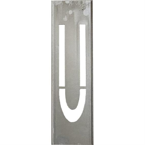 Metāla trafaretu komplekts 40 cm augstiem metāla burtiem - no A līdz Z - U burts - 40 cm