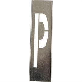 Markeerstencils SET voor metalen letters van 20 cm hoog - A tot Z - Letter P - 20 cm