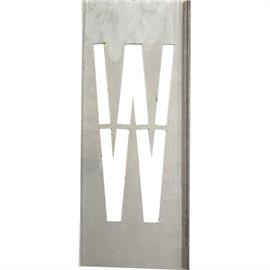 Metalen sjablonen voor metalen letters 20 cm hoogte - Letter W - 20 cm