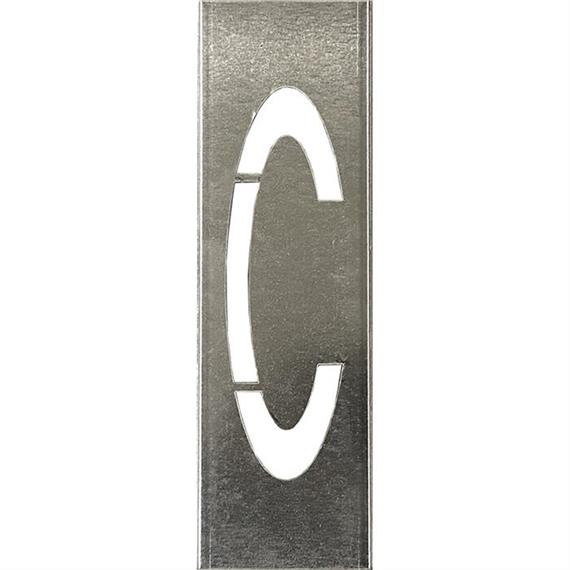 Metalen stencils SET voor metalen letters 20 cm hoog - A tot Z - Letter C - 20 cm