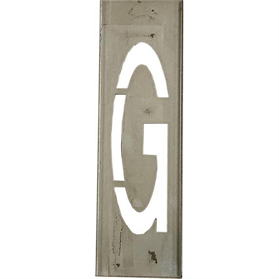 Metalen stencils SET voor metalen letters 20 cm hoog - A tot Z - Letter G - 20 cm