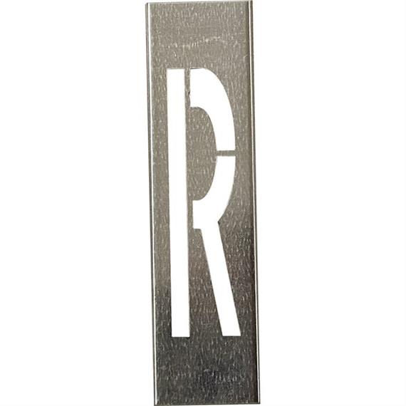 Metalen stencils SET voor metalen letters 20 cm hoog - A tot Z - Letter R - 20 cm