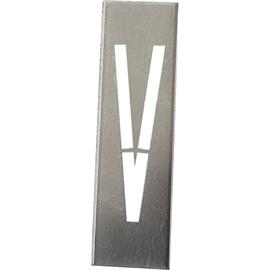 Metalen stencils SET voor metalen letters 20 cm hoog - A tot Z - Letter V - 20 cm