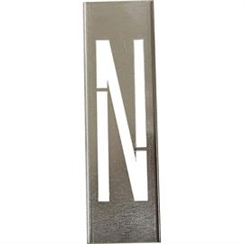 Metalen stencils SET voor metalen letters 40 cm hoog - A tot Z - Letter N - 40 cm