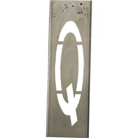 Metalen stencils SET voor metalen letters 40 cm hoog - A tot Z - Letter Q - 40 cm