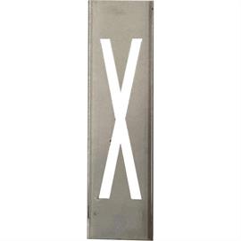 Metalen stencils SET voor metalen letters 40 cm hoog - A tot Z - Letter X - 40 cm