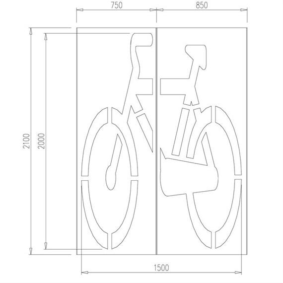Šablóna pre bicykel 150 x 200 cm