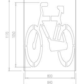 Schablon för cykel 80 x 105 cm