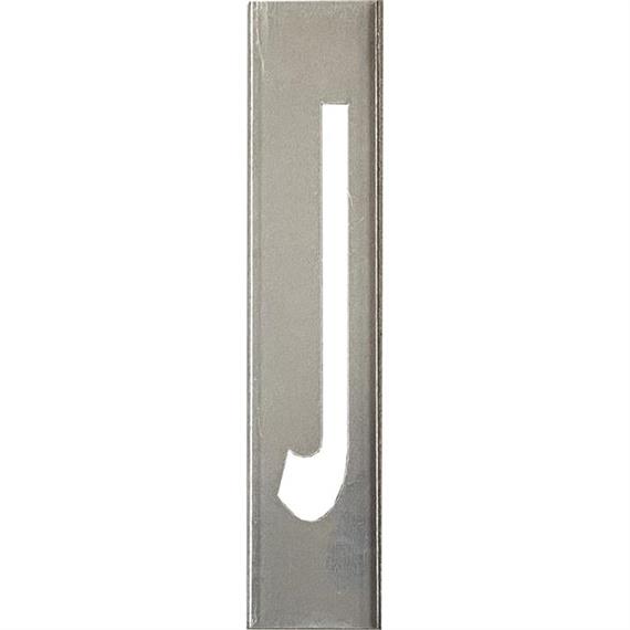 Metal harfler için 40 cm yüksekliğinde metal şablon seti - A'dan Z'ye - J Harfi - 40 cm