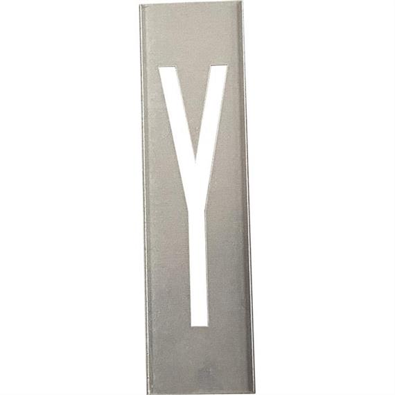Metal harfler için 40 cm yüksekliğinde metal şablon seti - A'dan Z'ye - Y Harfi - 40 cm
